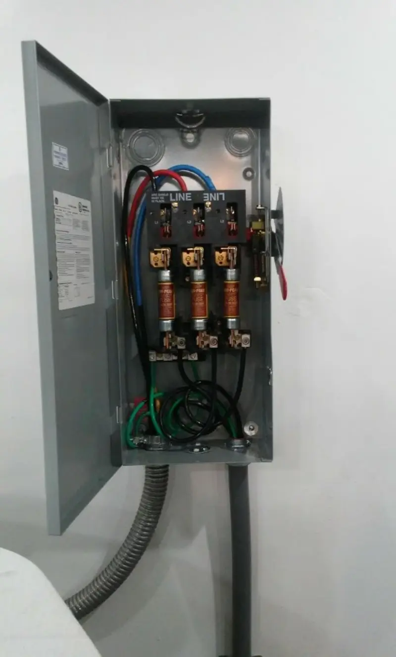 Three-phase disconnect switch installed for Electrical Wiring & Rewiring in Paramus